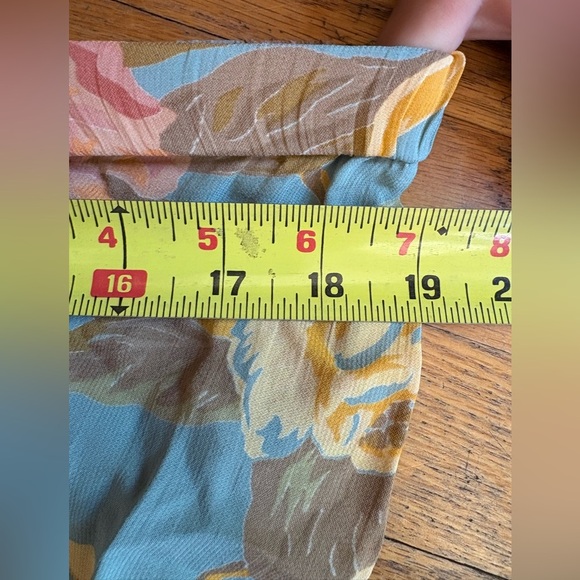 90s Vintage Floral Print Drawstring Pant By Carole Little - Picture 7 of 7